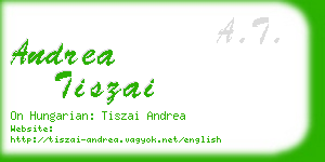 andrea tiszai business card